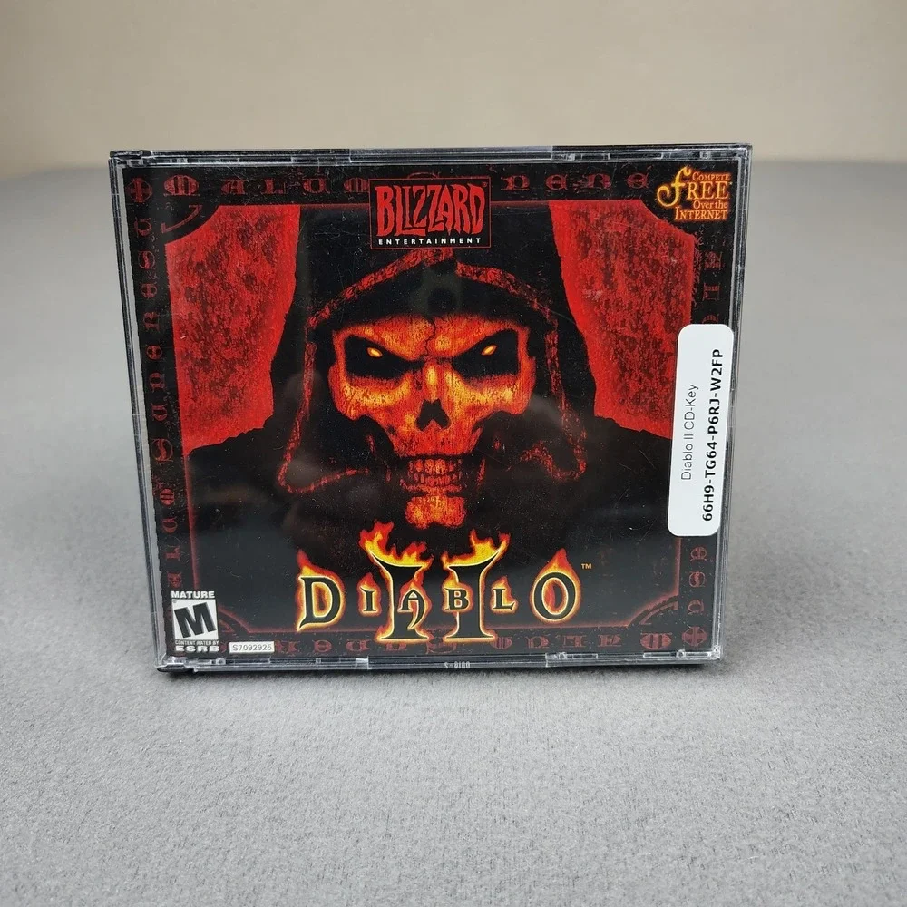 Diablo 2 II PC Game Windows 2000 Blizzard All 3 Discs Jewel Case Vintage Gaming